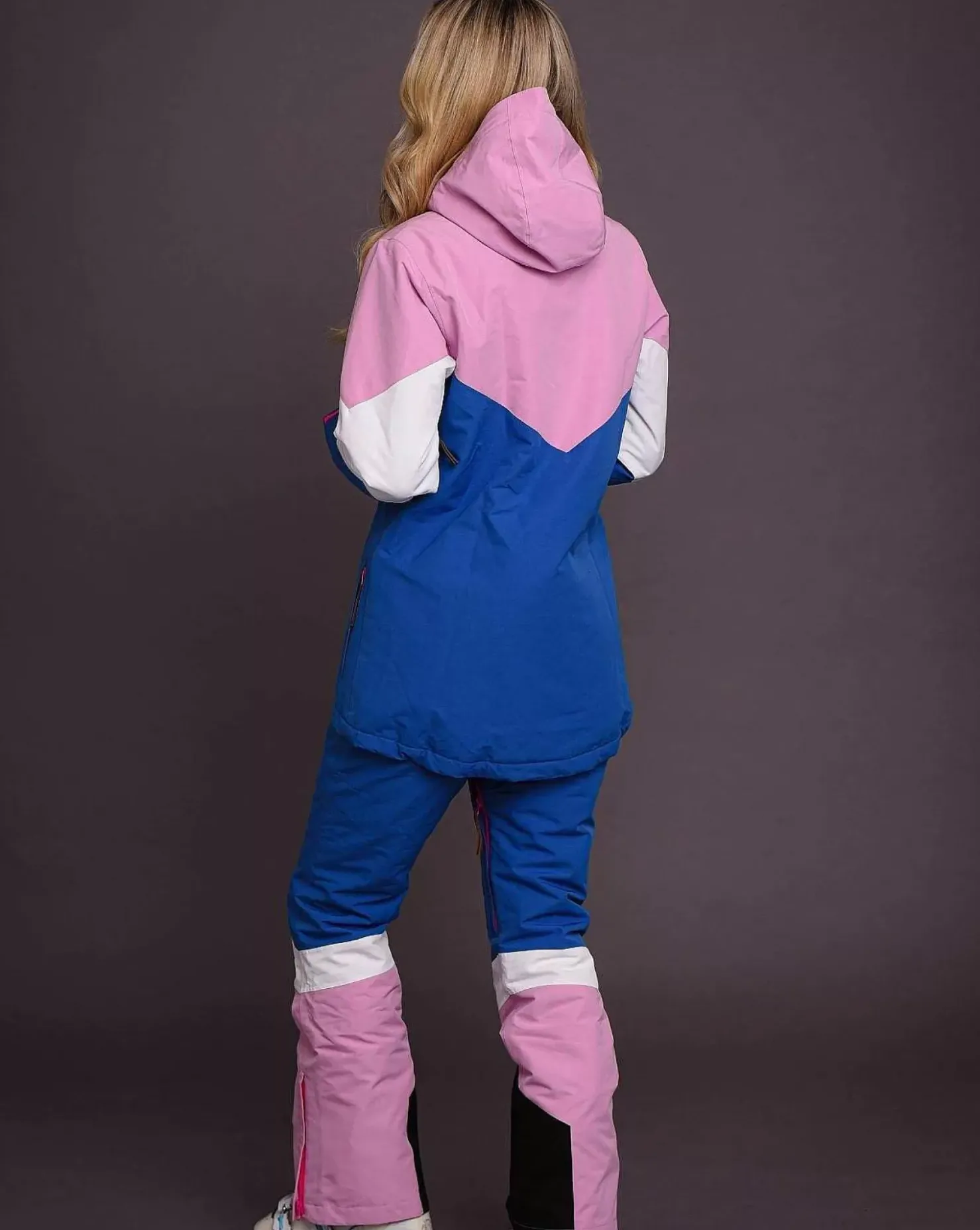 Women OOSC 1080 Jackets & Pants>1080 Women'S Ski & Snowboard Jacket - Pastel Pink, White & Blue