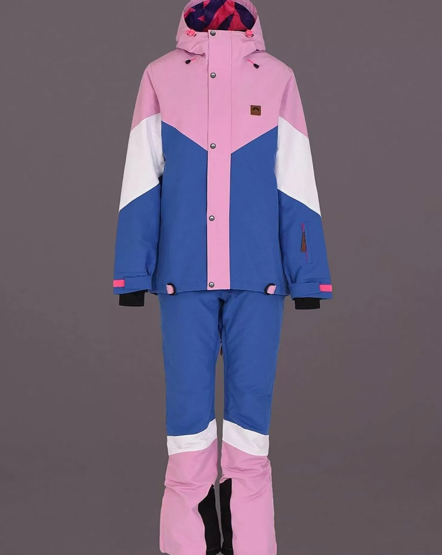 Women OOSC Snow Jackets>1080 Women'S Ski & Snowboard Jacket - Pastel Pink, White & Blue
