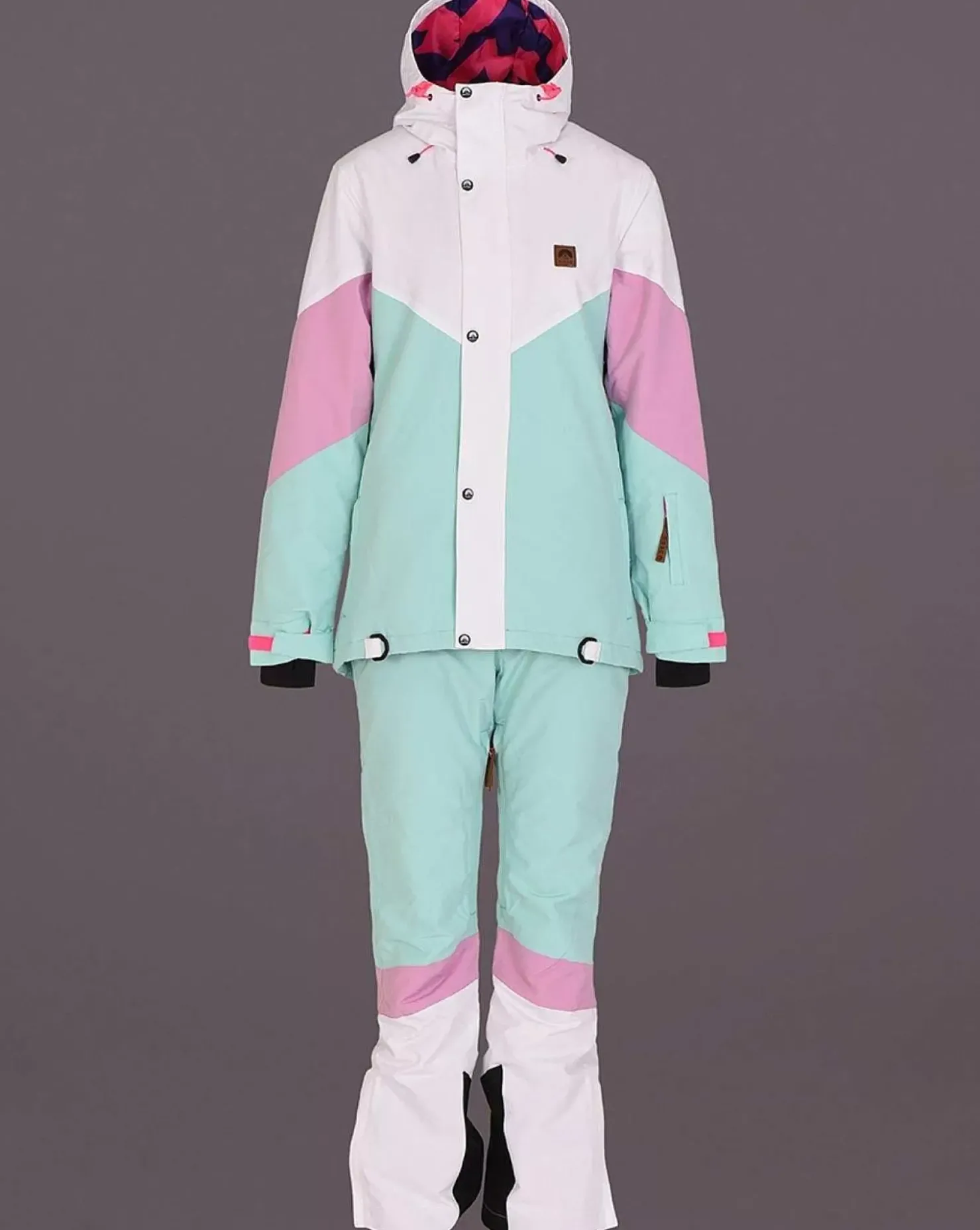 Women OOSC Snow Pants / Bibs>1080 Women'S Ski & Snowboard Pant - Pastel Pink, White & Pastel Mint