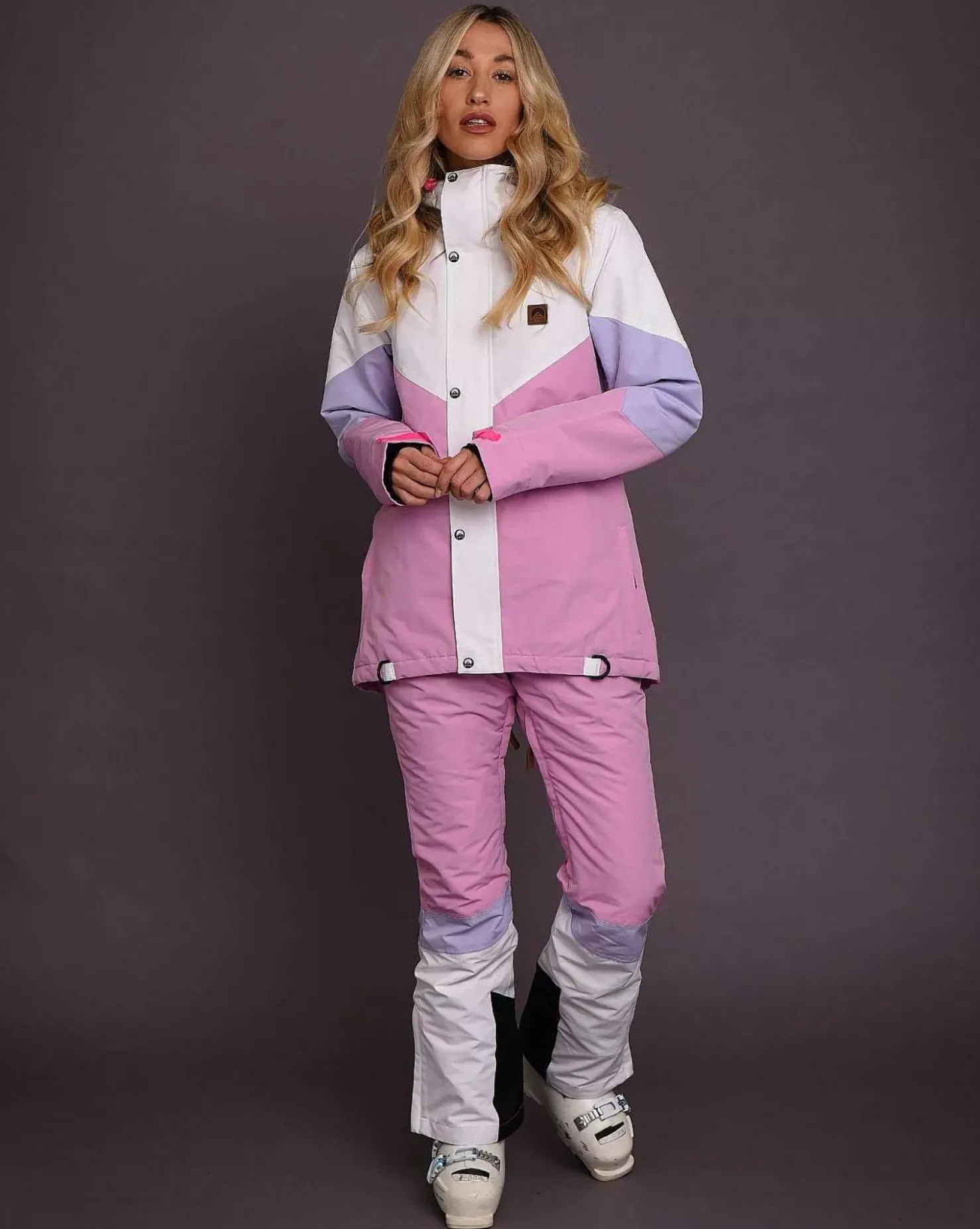 Women OOSC Snow Pants / Bibs>1080 Women'S Ski & Snowboard Pant - Pastel Pink, White & Pastel Purple