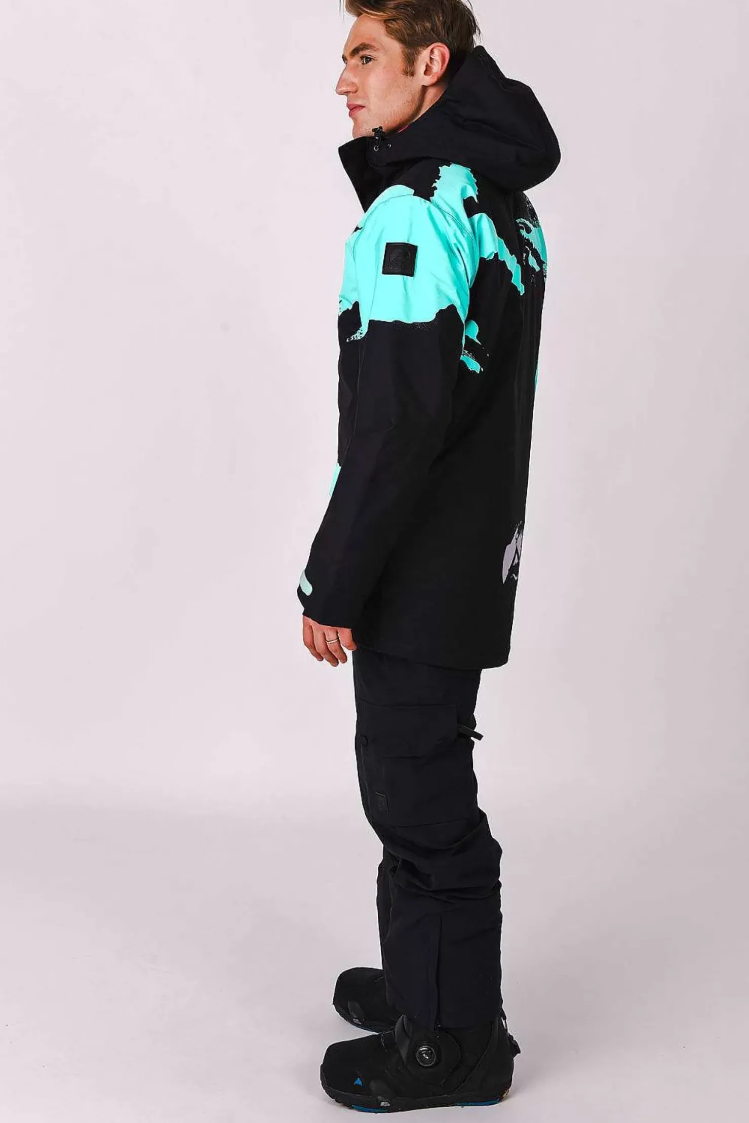 Men OOSC After Party Jackets>Afterparty Jacket Black & Mint Men'S