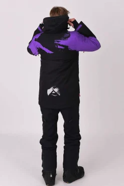 Men OOSC After Party Jackets>Afterparty Jacket Black & Purple Men'S