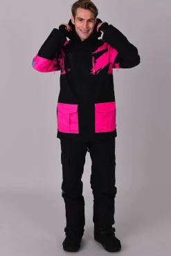 Men OOSC After Party Jackets>Afterparty Jacket Black & Pink Men'S