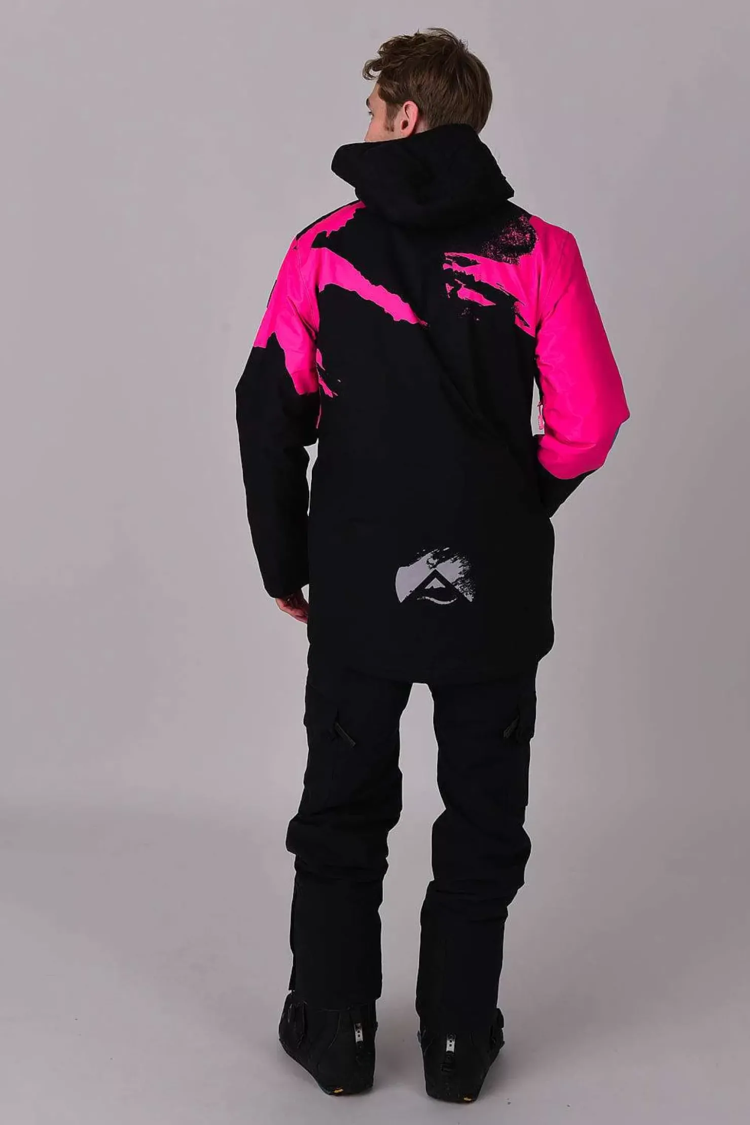 Men OOSC Snow Jackets>Afterparty Jacket Black & Pink Men'S