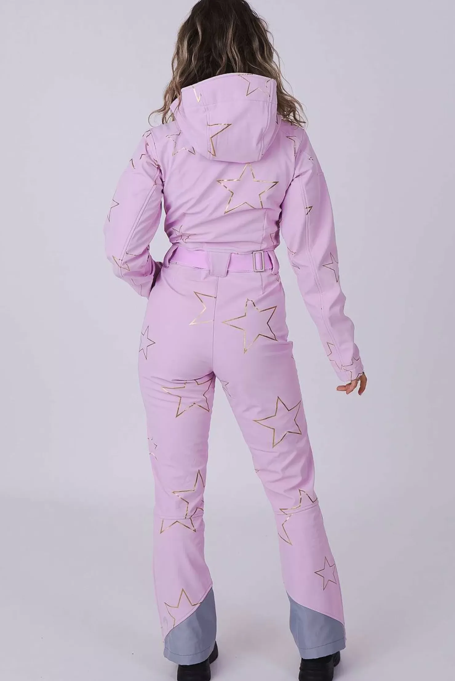 Women OOSC Ski Suits>Chic Ski Suit - Pink With Gold Stars