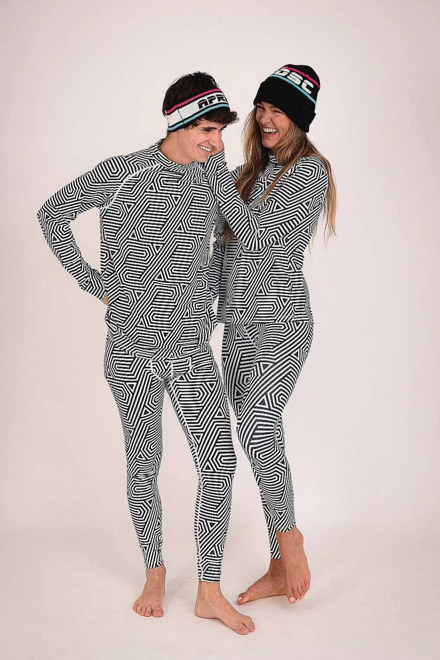 Women OOSC Baselayers>Fall Line Black & White Womens Baselayer Legging