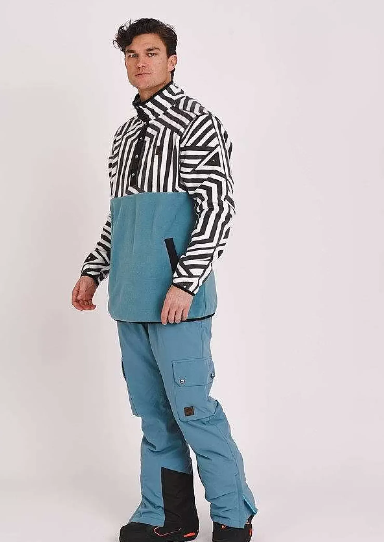 Men OOSC Fleeces>Fall Line Fleece Teal - Men'S