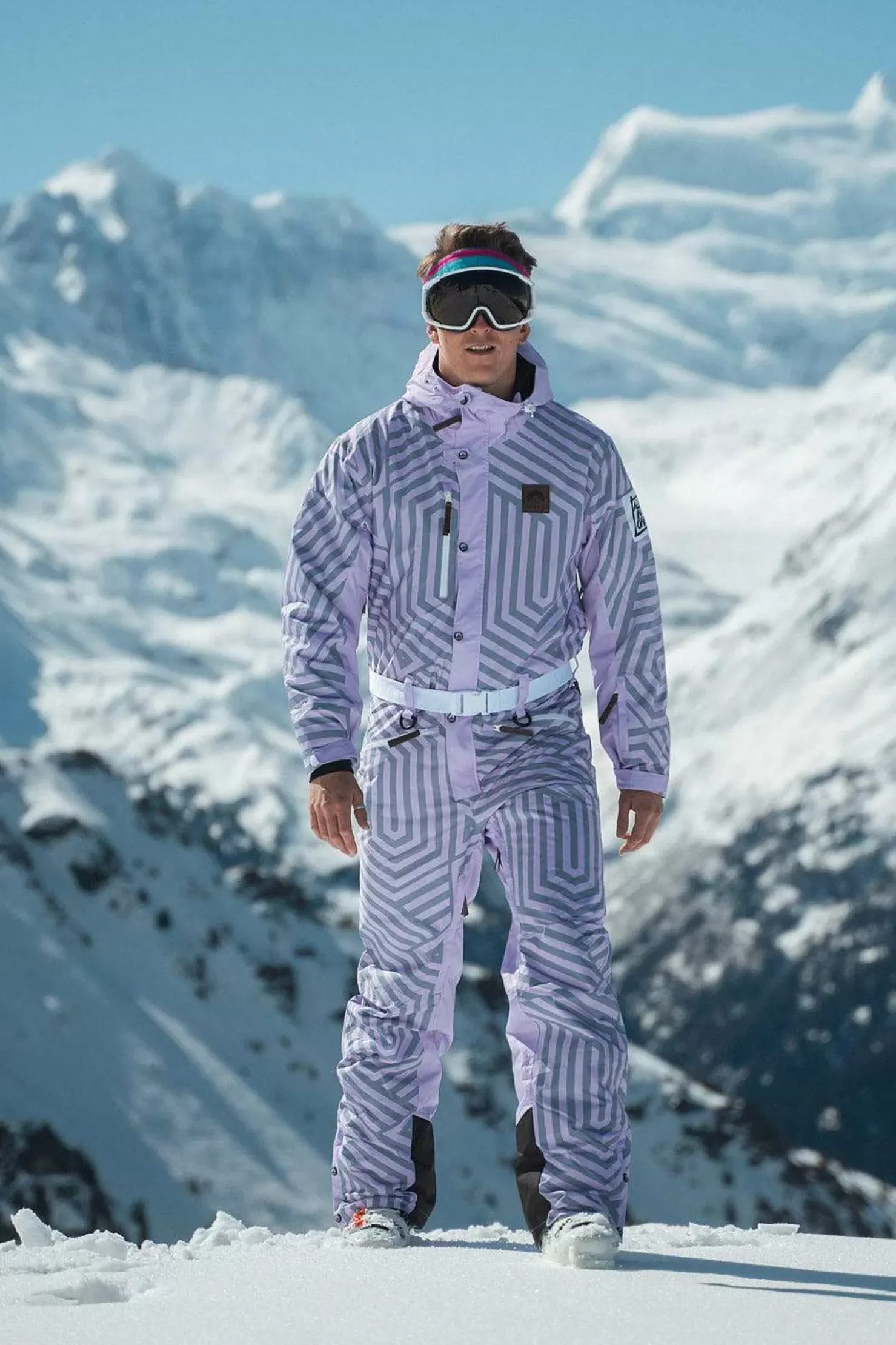 Men OOSC Ski Suits>Fall Line Purple & Grey Men'S Ski Suit
