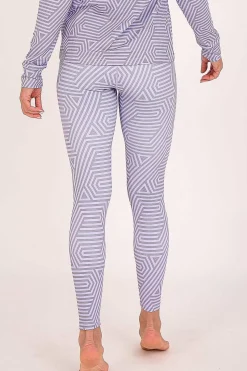 Women OOSC Baselayers>Fall Line Purple & Grey Womens Baselayer Legging