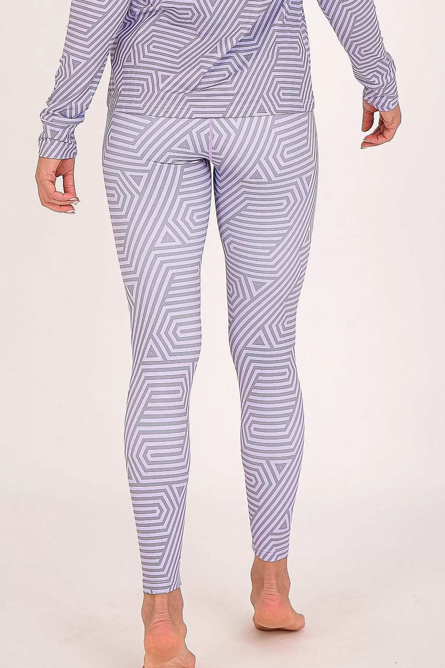 Women OOSC Baselayers>Fall Line Purple & Grey Womens Baselayer Legging