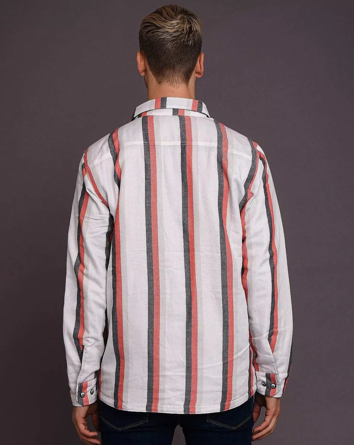 Men OOSC Insulated Jackets>Fresh Pow Men'S Reversible Mid-Layer Jacket - White, Red, Black & Grey