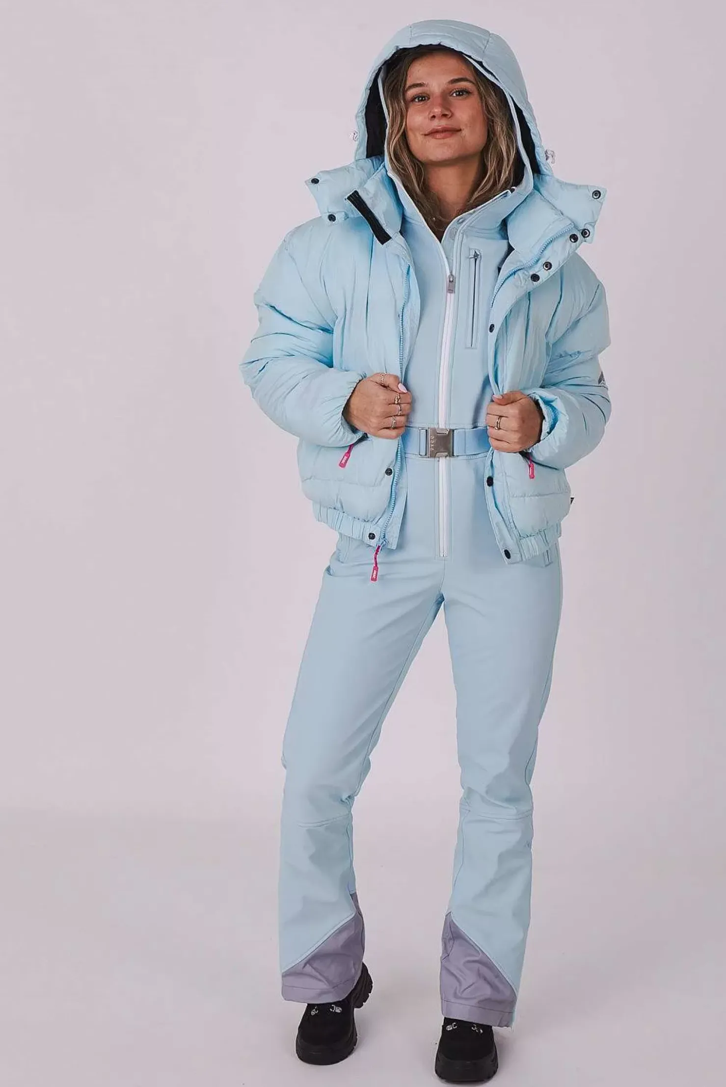 Women OOSC Chic Luxury>Ice Blue Chic Puffer Jacket
