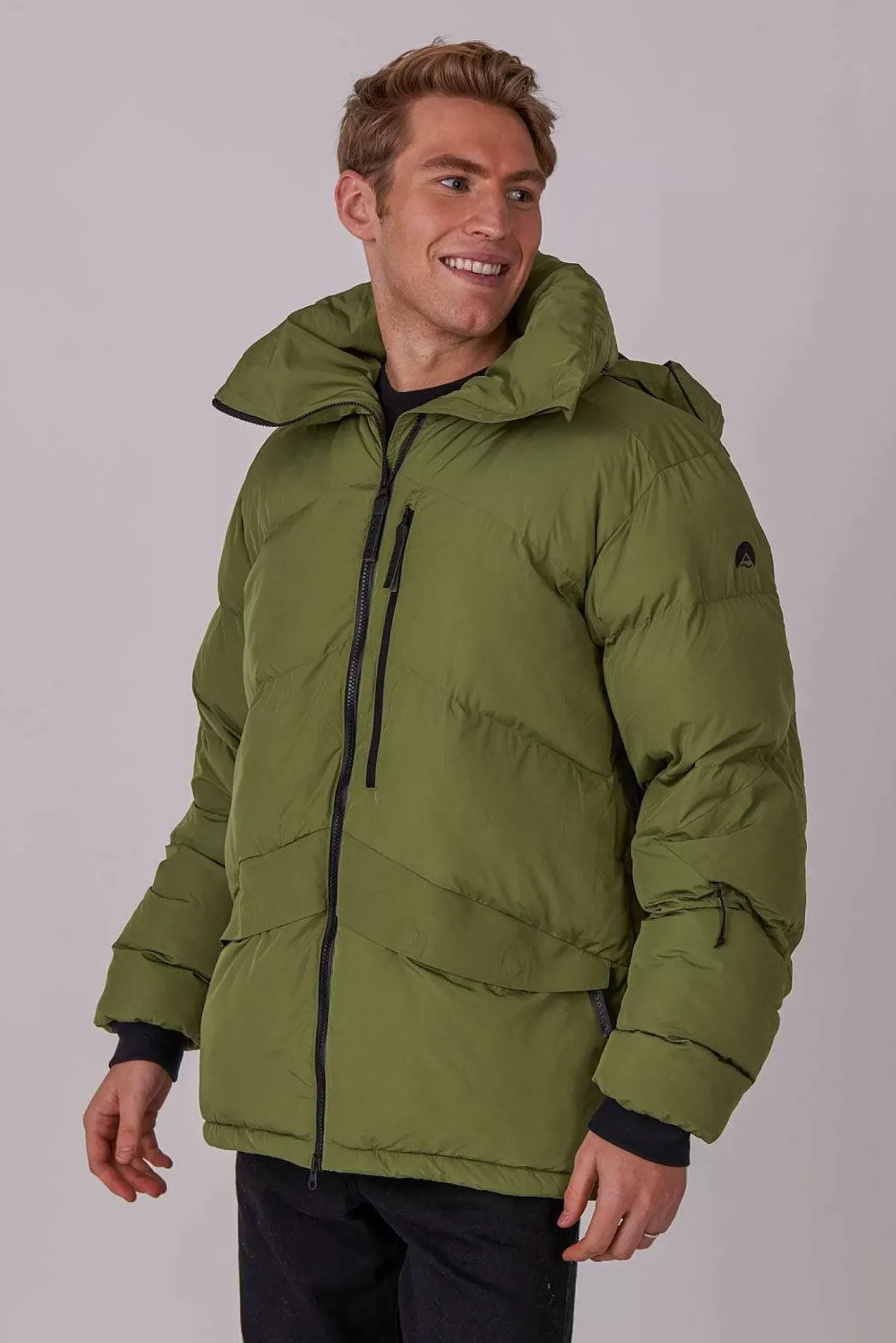 Men OOSC Puffer Jackets>Men'S Puffer Jacket Khaki