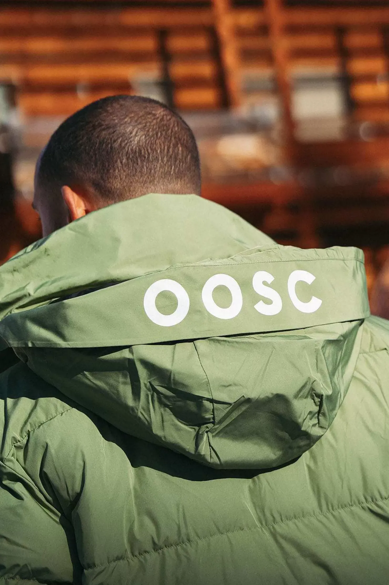 Men OOSC Puffer Jackets>Men'S Puffer Jacket Khaki
