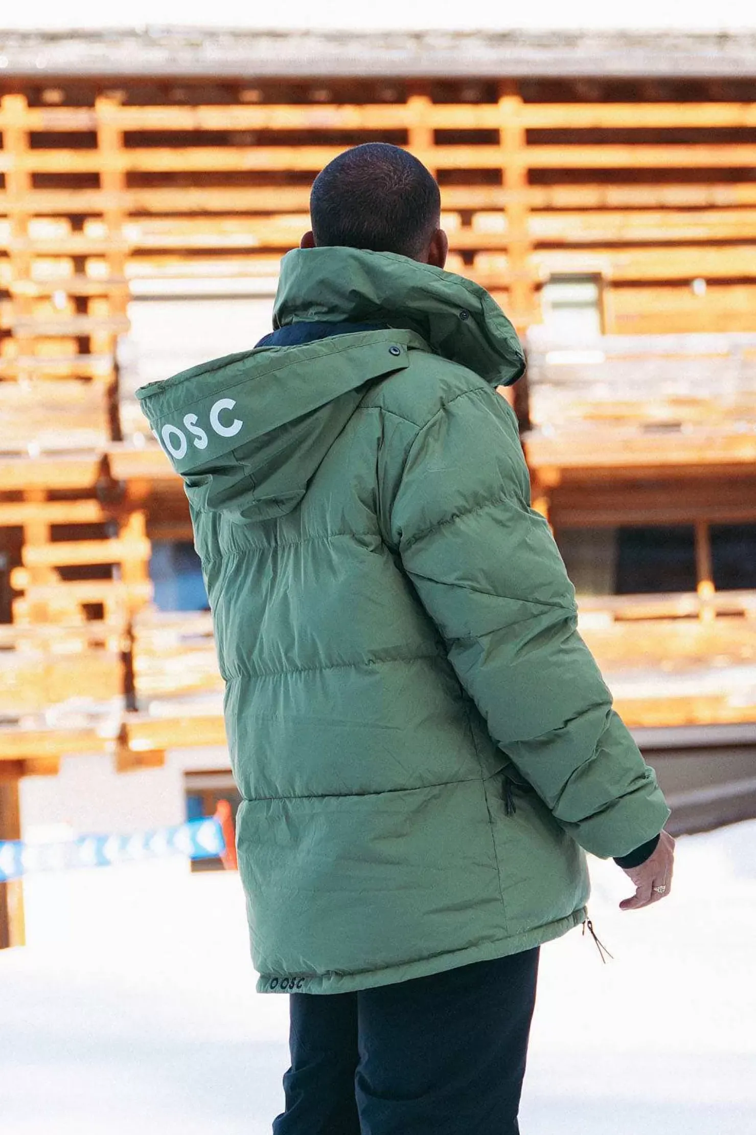Men OOSC Puffer Jackets>Men'S Puffer Jacket Khaki
