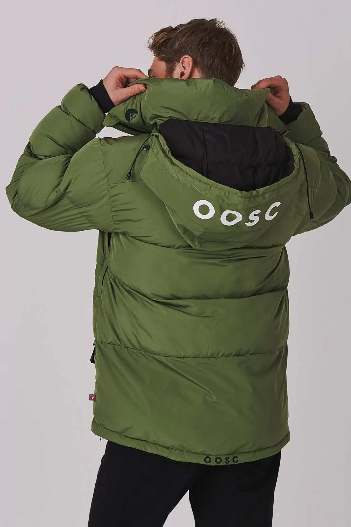 Men OOSC Snow Jackets>Men'S Puffer Jacket Khaki