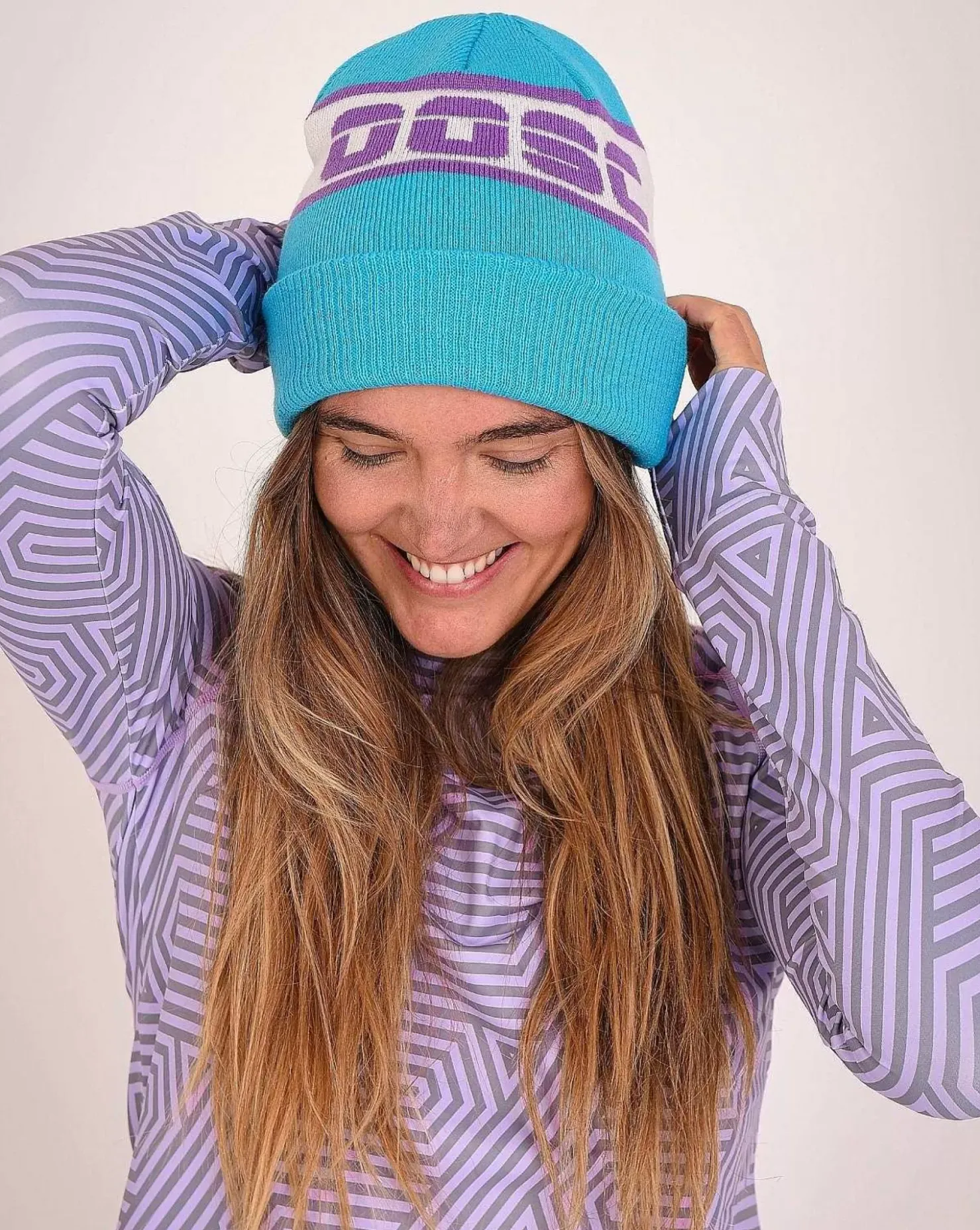 OOSC Beanies>Apres Beanie - Blue, Purple, White