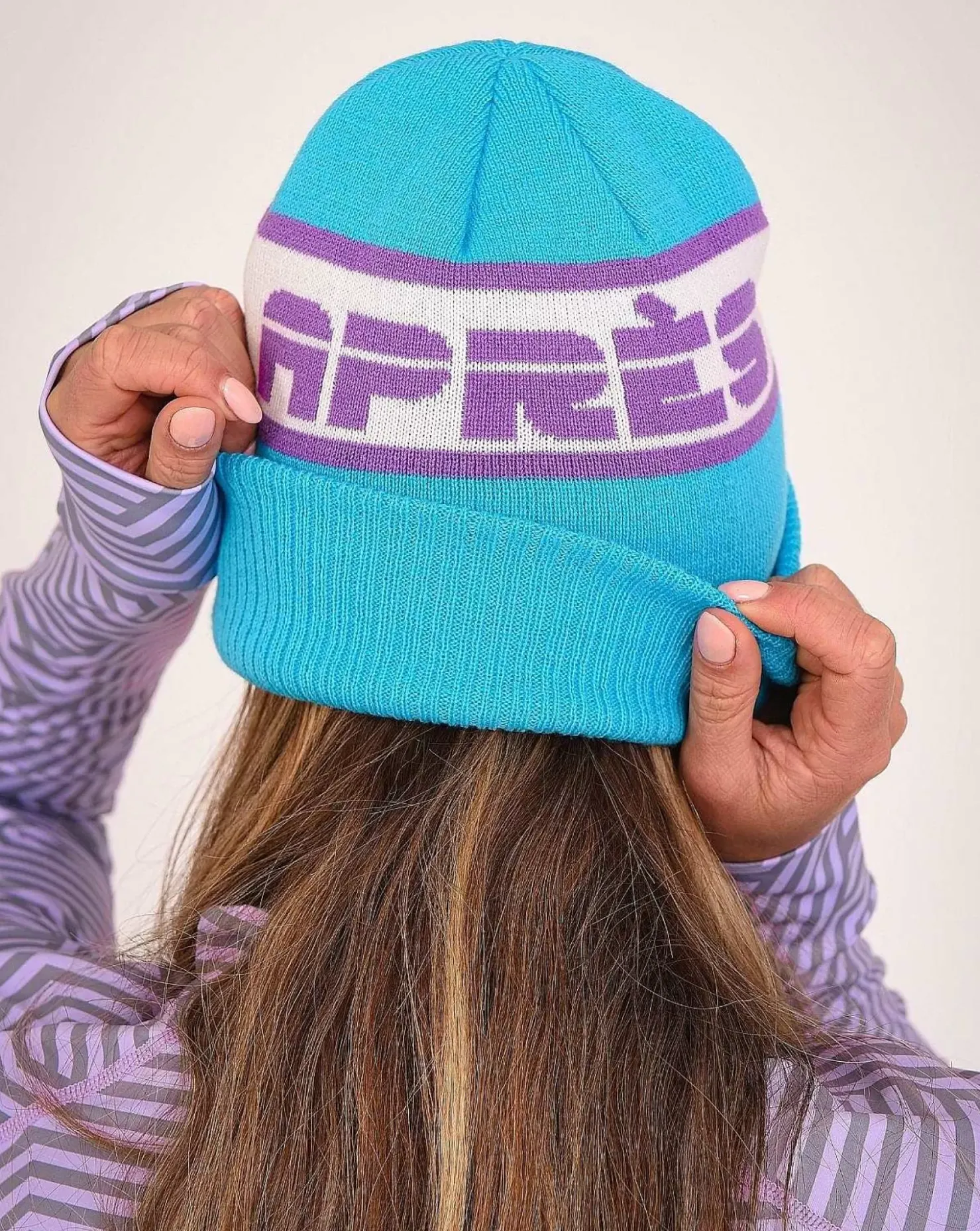 OOSC Beanies>Apres Beanie - Blue, Purple, White