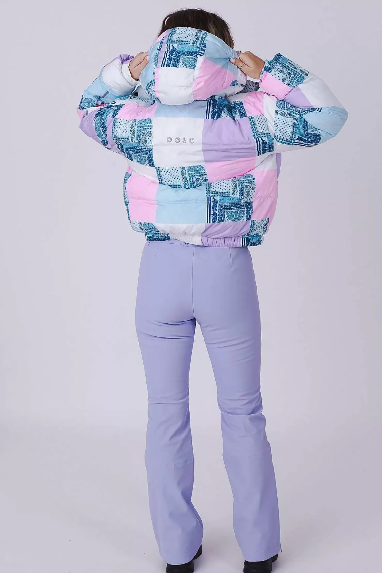 Women OOSC Snow Jackets>Patchwork Chic Puffer Jacket