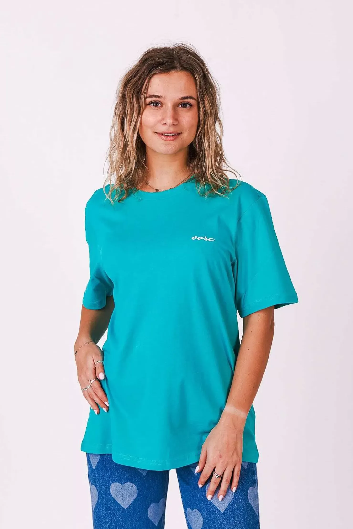 Women OOSC Tees>Penfold T-Shirt - Aqua