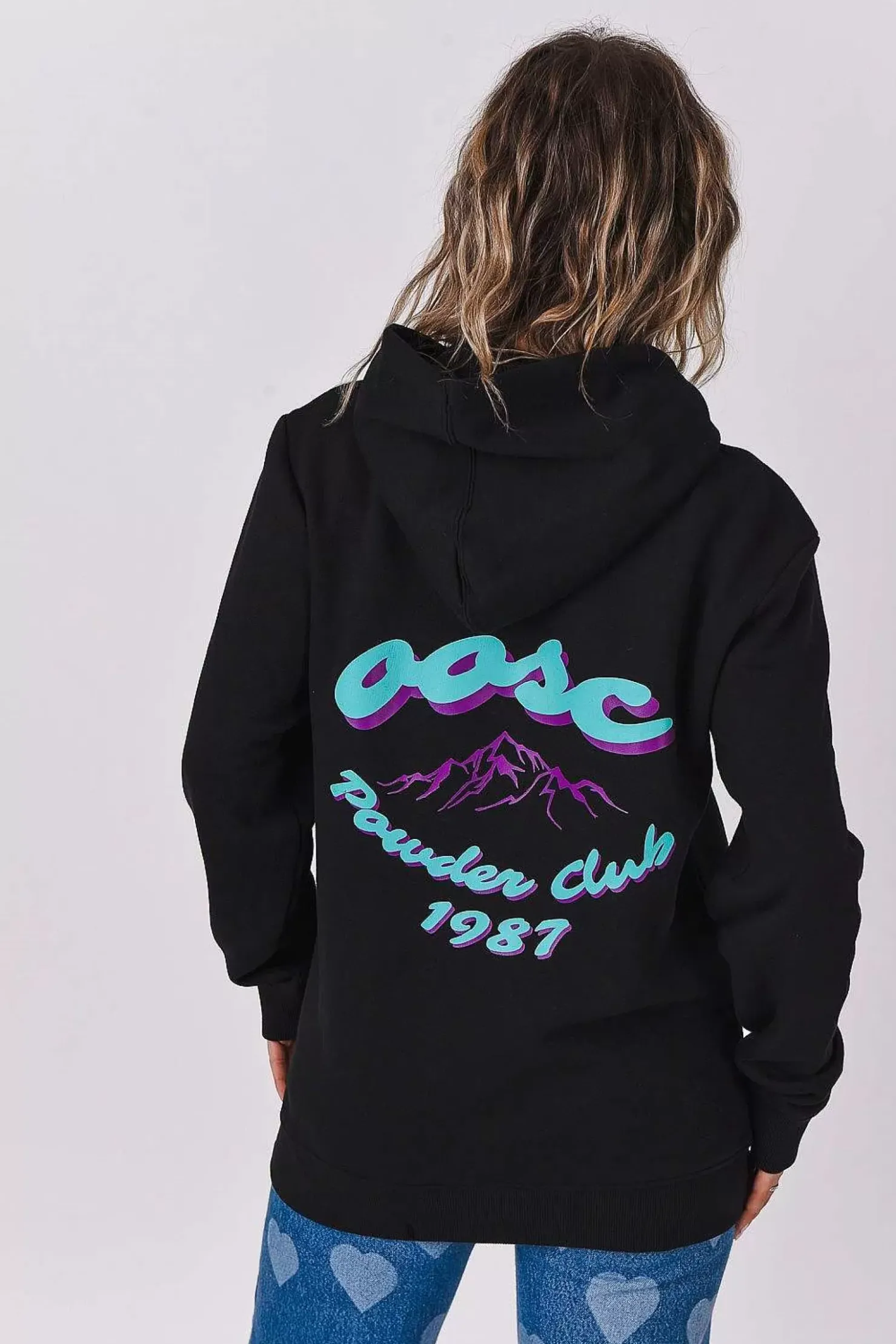 Women OOSC Hoodies>Powder Club Hoodie - Black
