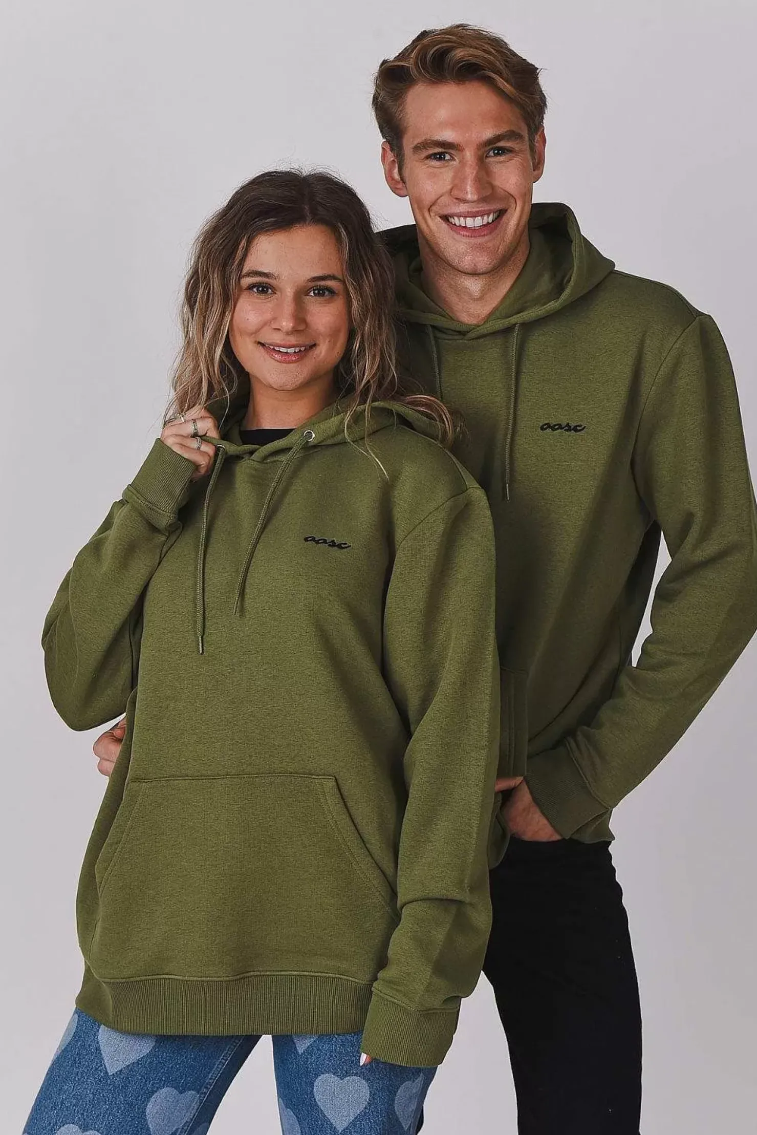 Women OOSC Hoodies>Powder Club Hoodie - Khaki