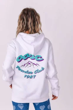Women OOSC Hoodies>Powder Club Hoodie - White