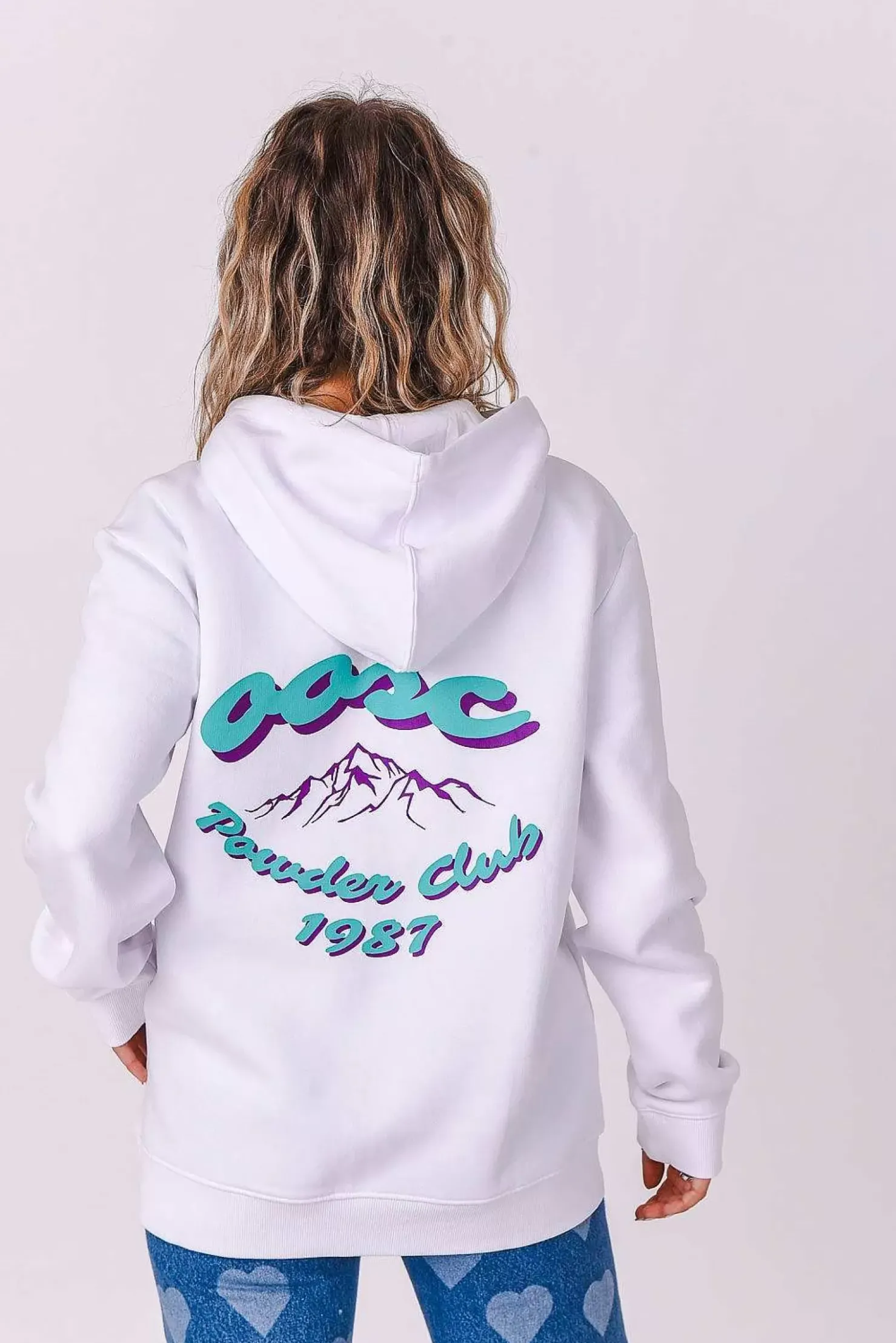 Women OOSC Hoodies>Powder Club Hoodie - White
