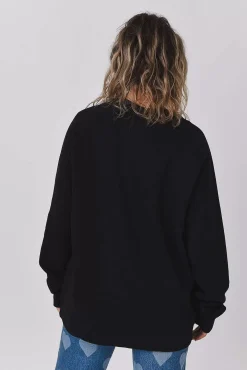 Women OOSC Sweats>Powder Club Sweatshirt - Black