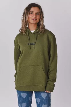 Women OOSC Hoodies>Retro Hoodie - Khaki