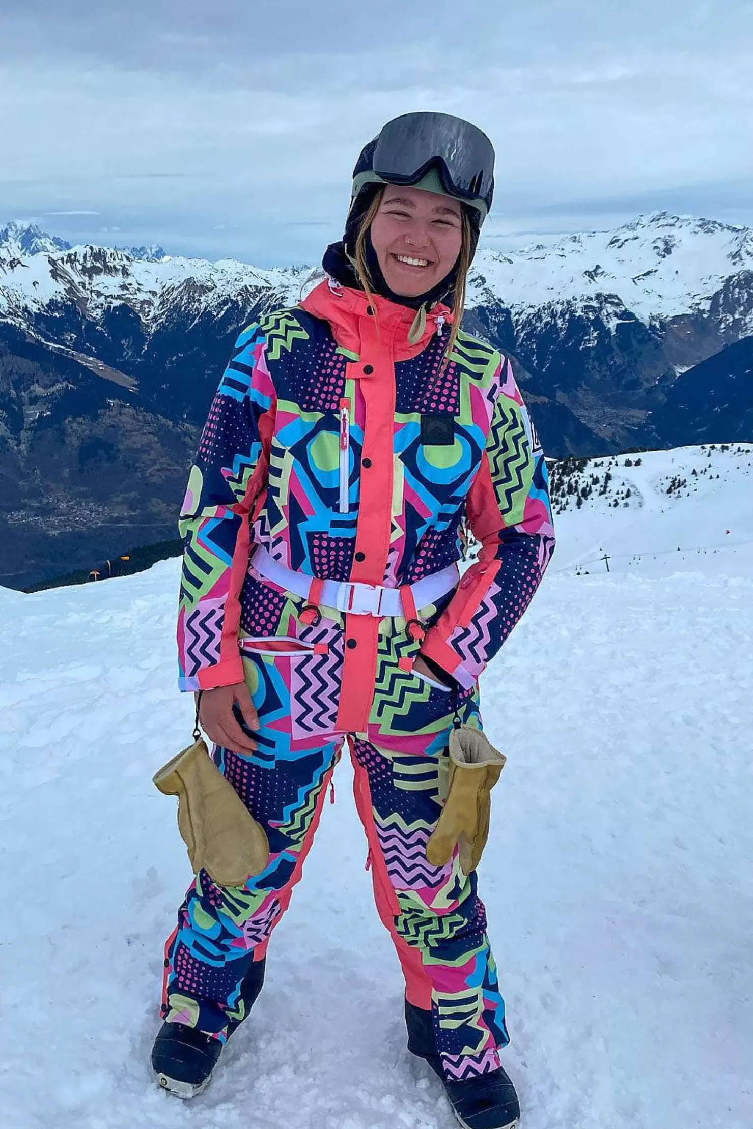 Women OOSC Curved Ski Suits>Saved By The Bell Curved Female Ski Suit