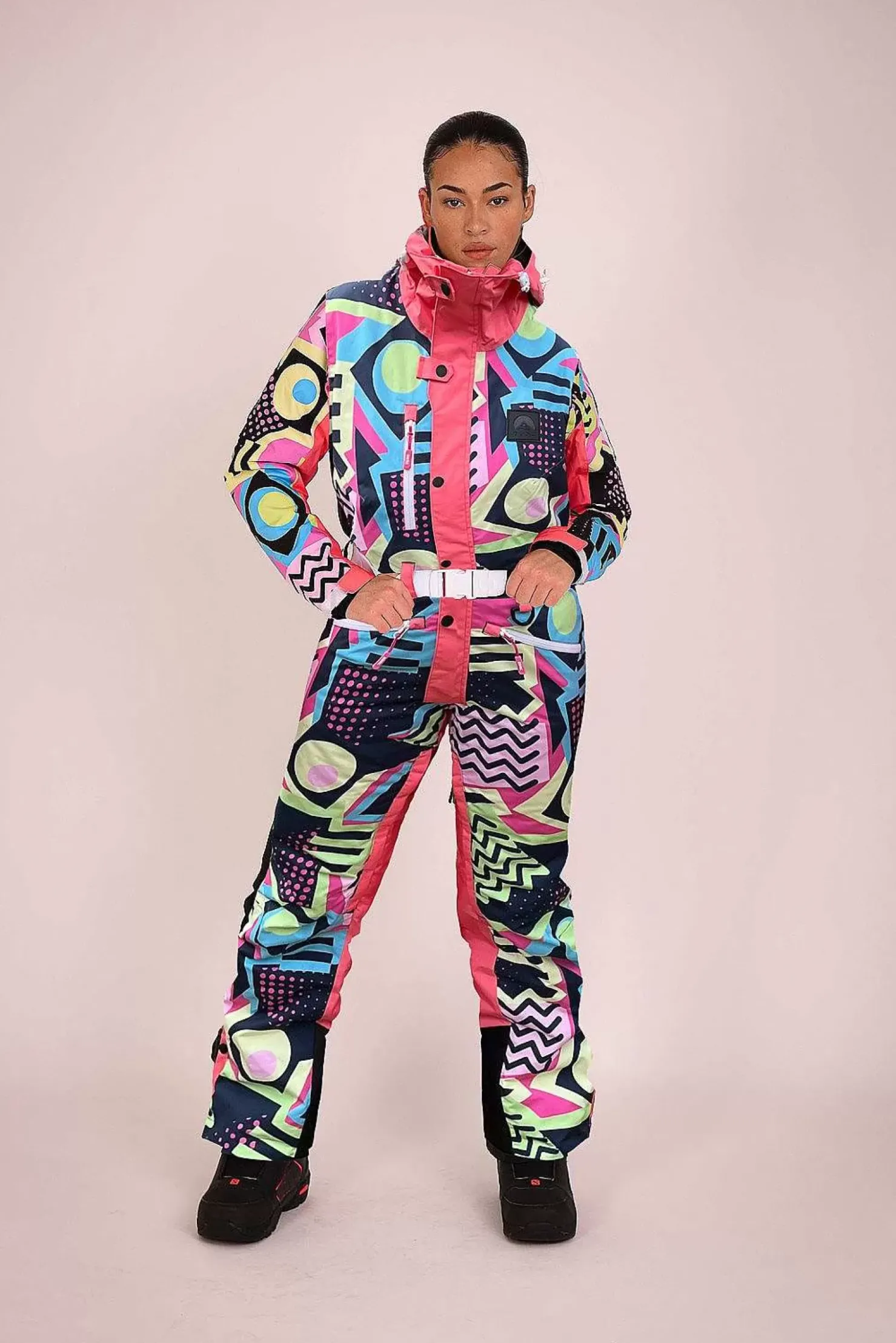Women OOSC Ski Suits>Saved By The Bell Curved Female Ski Suit