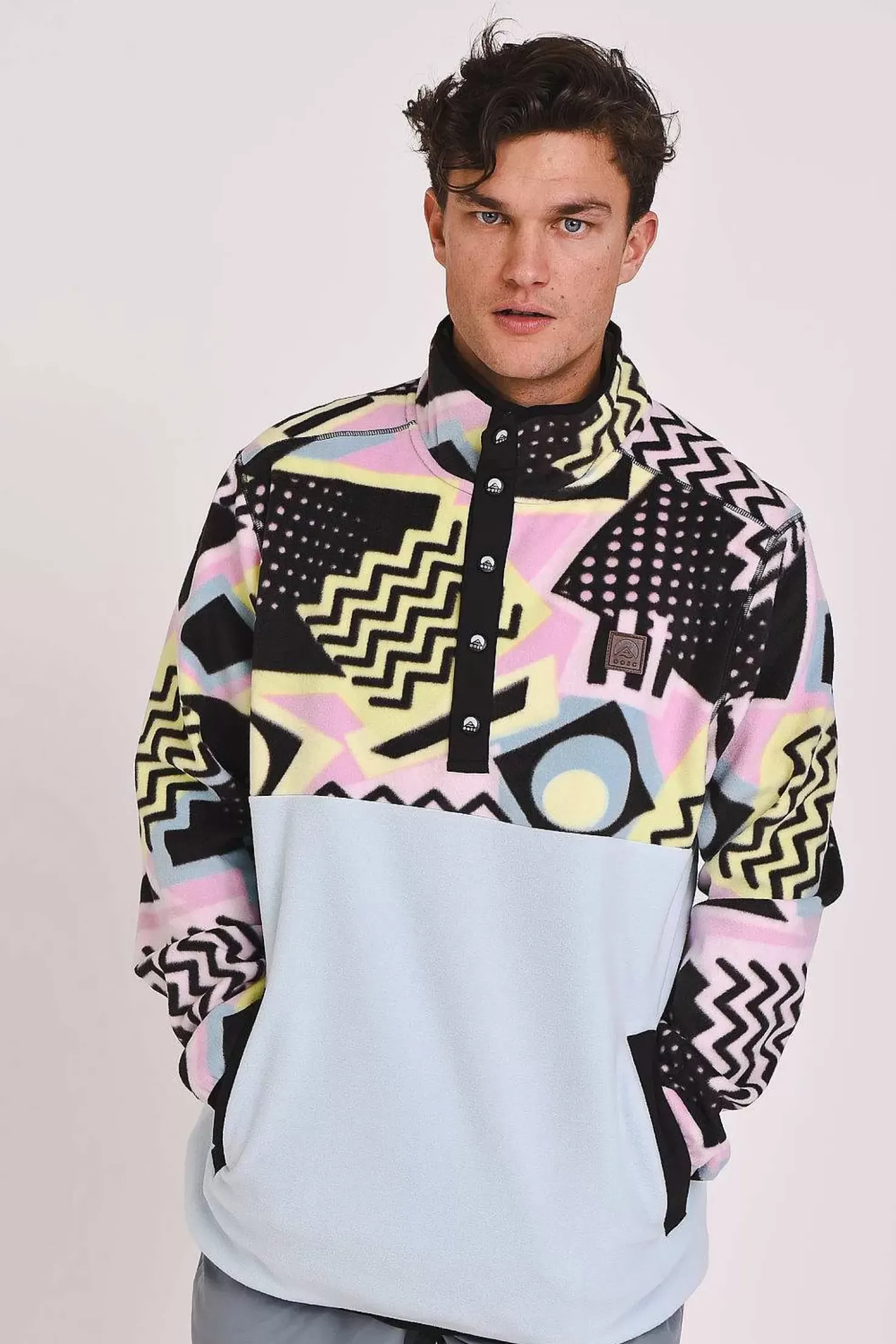 Men OOSC Fleeces>Saved By The Bell Fleece Baby Blue - Men'S