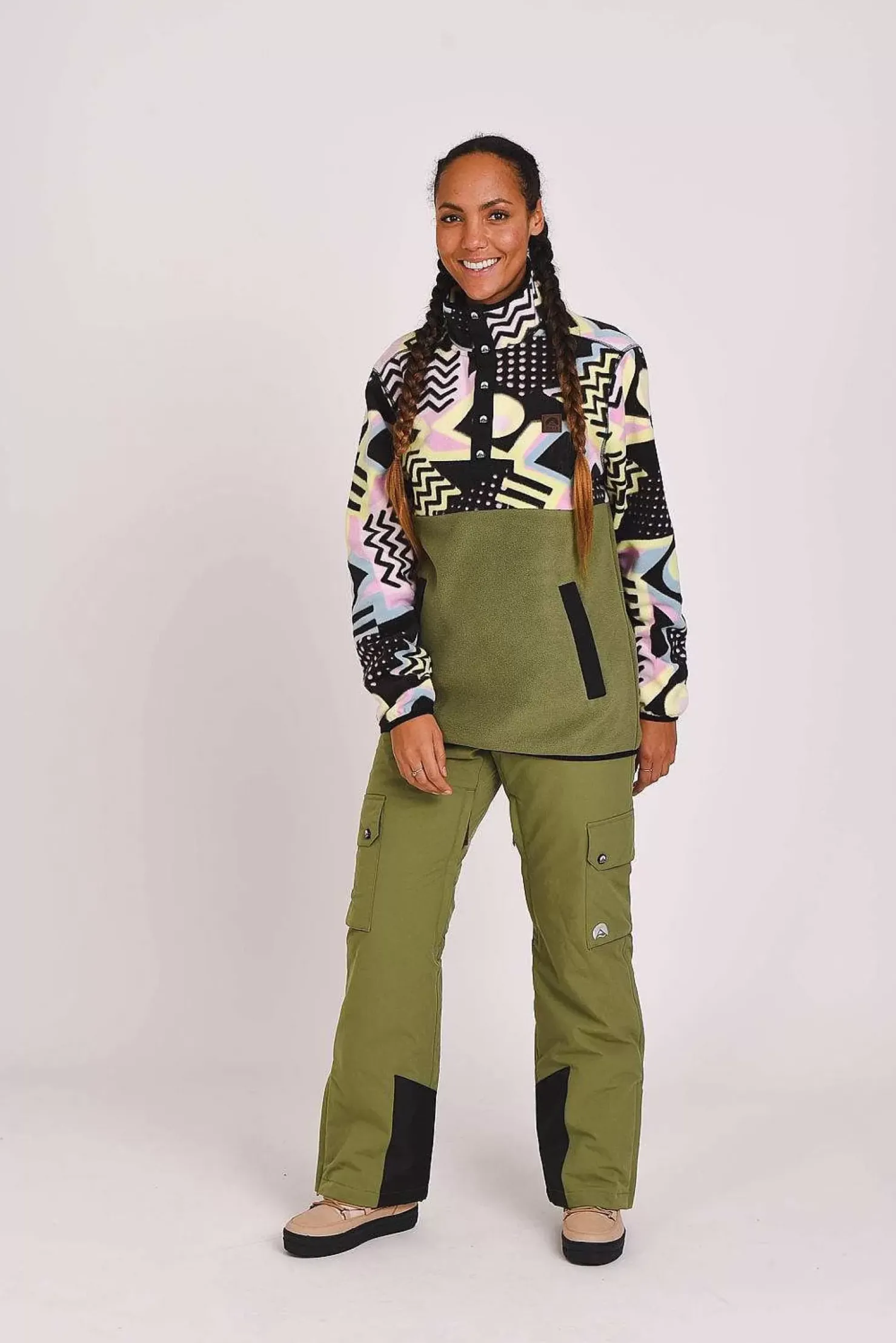 Women OOSC Fleece>Saved By The Bell Fleece Khaki - Women'S
