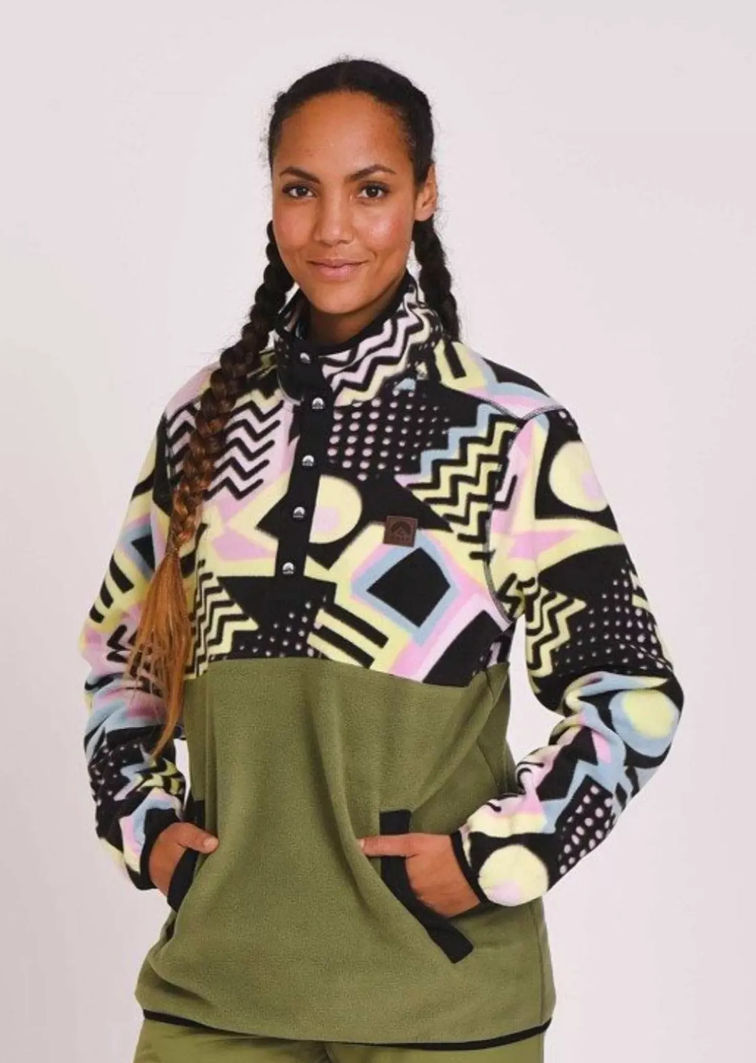 Women OOSC Fleece>Saved By The Bell Fleece Khaki - Women'S