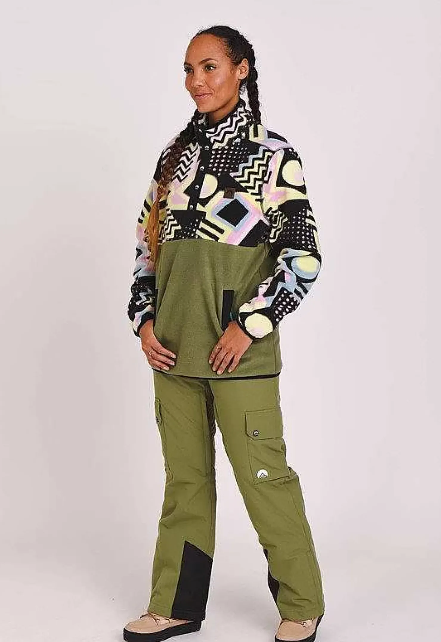 Women OOSC Fleece>Saved By The Bell Fleece Khaki - Women'S