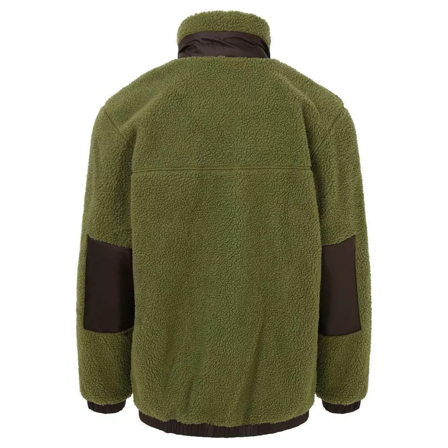 Women OOSC Fleece>Sherpa Fleece Jacket - Khaki / Black - Women'S