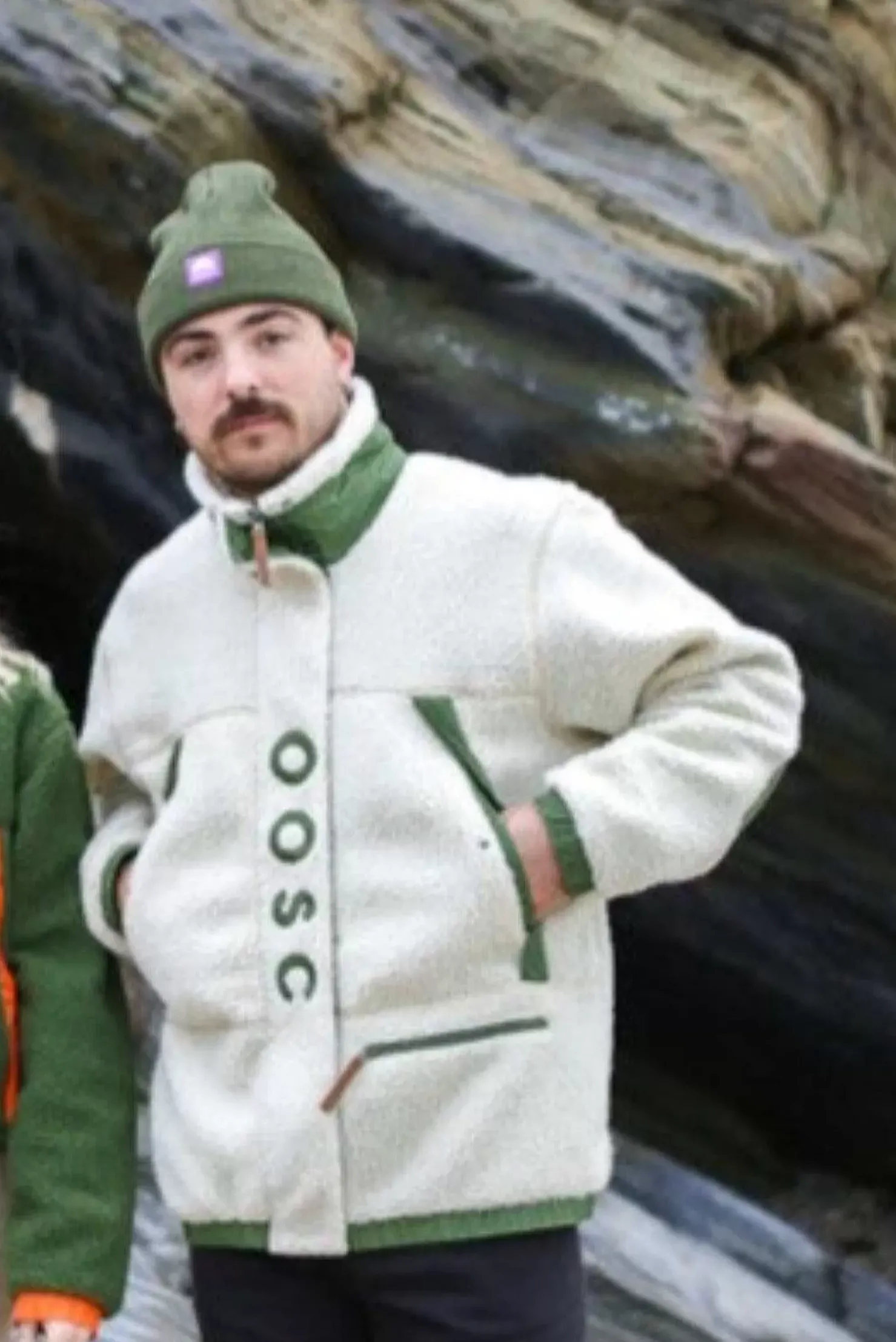 Men OOSC Fleeces>Sherpa Fleece Jacket Cream / Khaki - Men'S