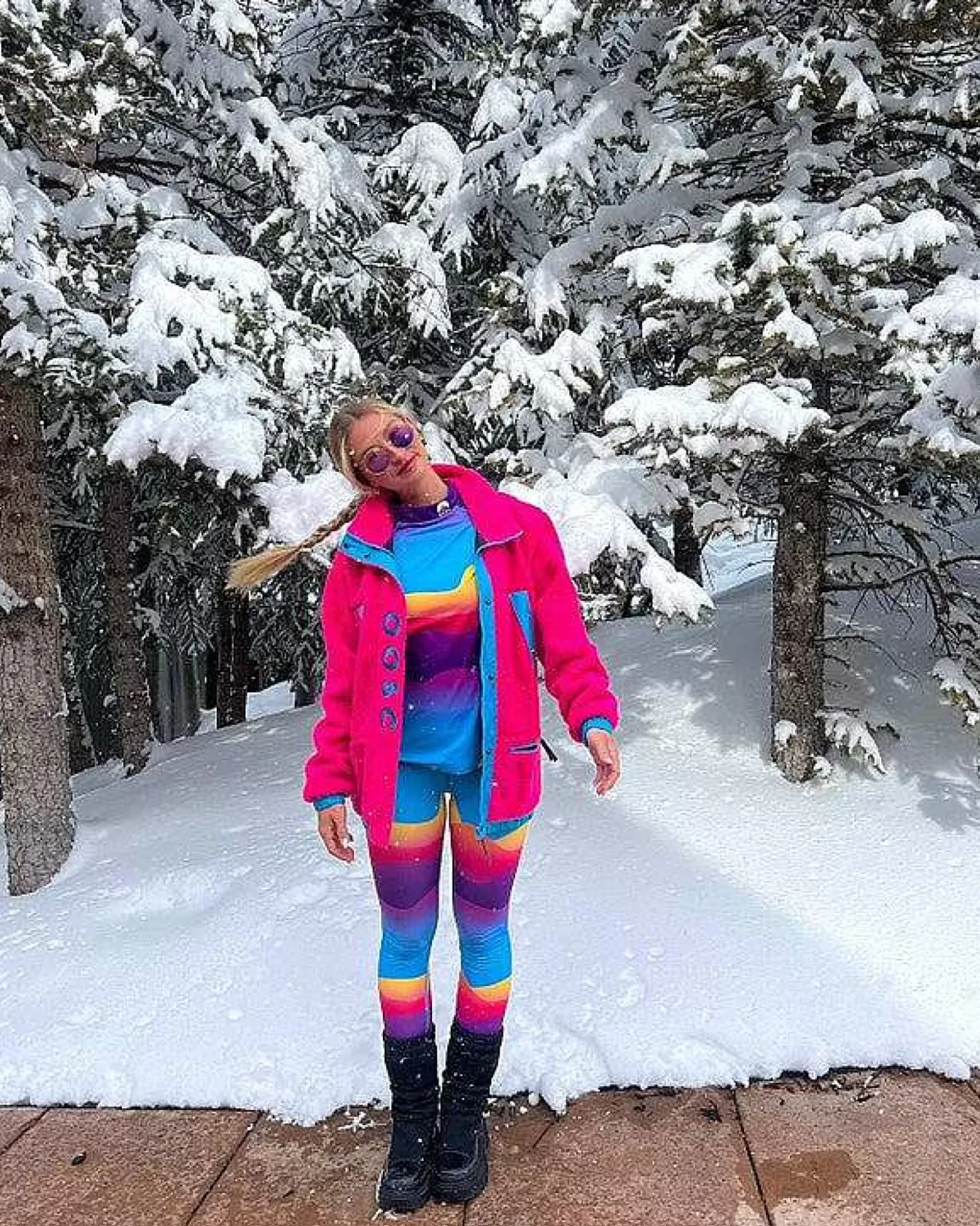 Women OOSC Fleece>Sherpa Fleece Jacket Pink / Blue - Women'S