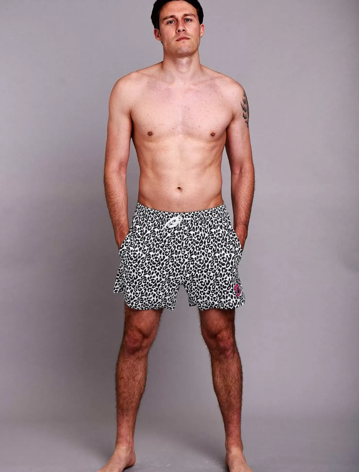 Men OOSC Swim Shorts>Snow Leopard Men'S Swim Shorts