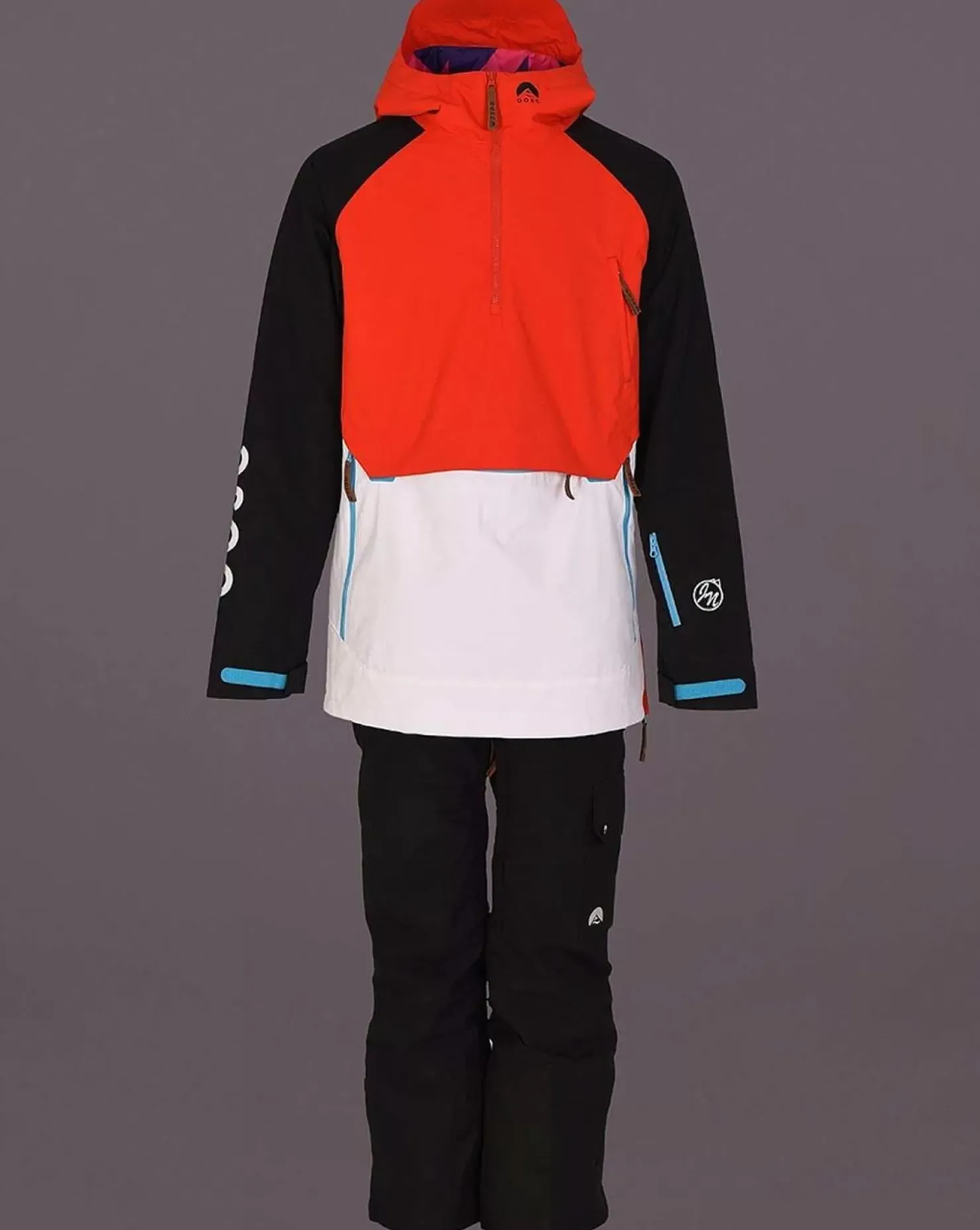 Men OOSC Snow Jackets>Snow Park Overhead Jacket - White & Red