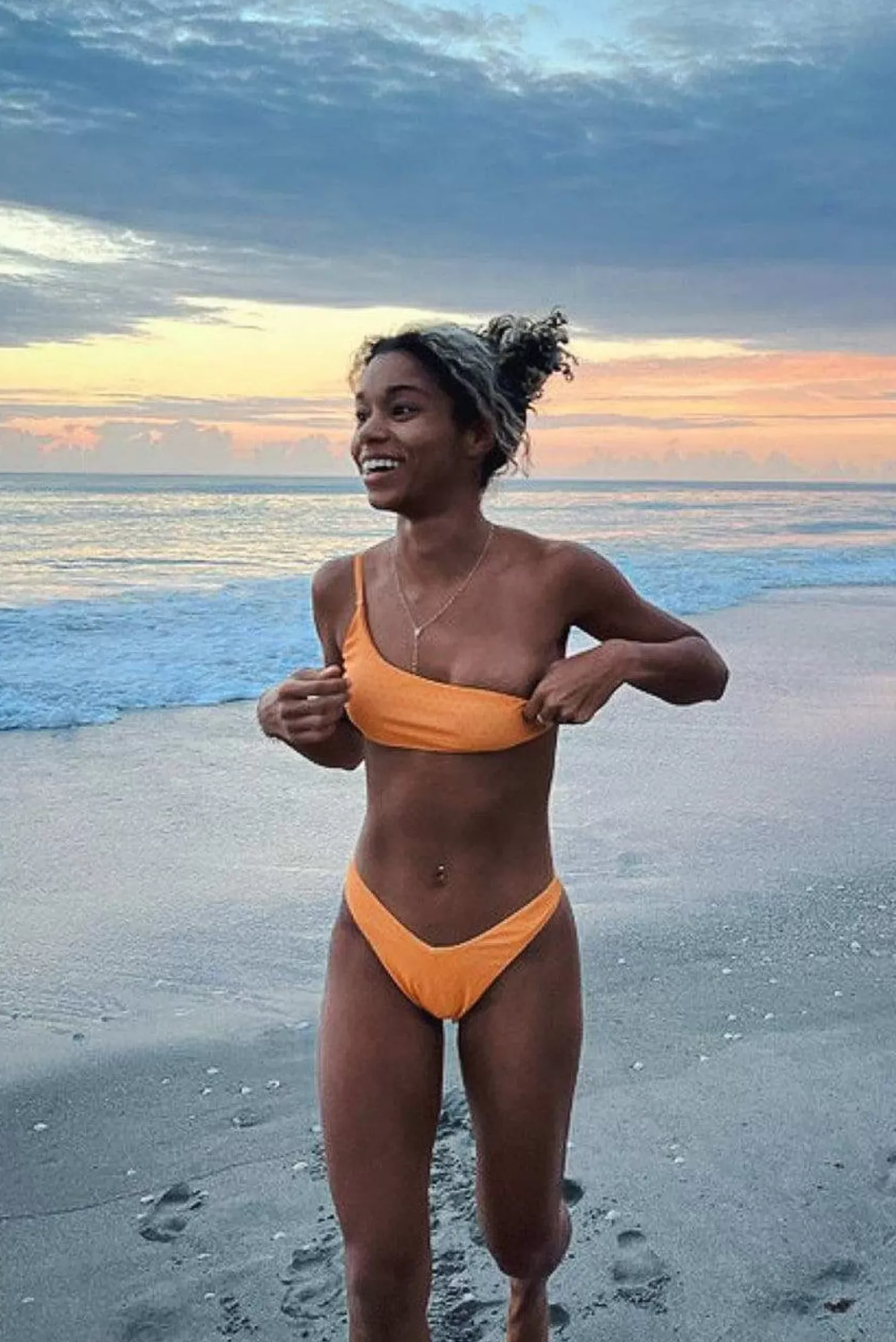 Women OOSC Bikinis>Tangerine Squeeze V-Cut Bikini Bottoms