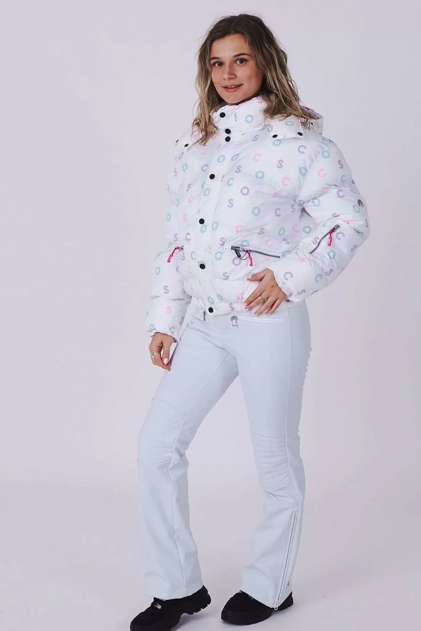Women OOSC Chic Luxury>White Print Chic Puffer Jacket