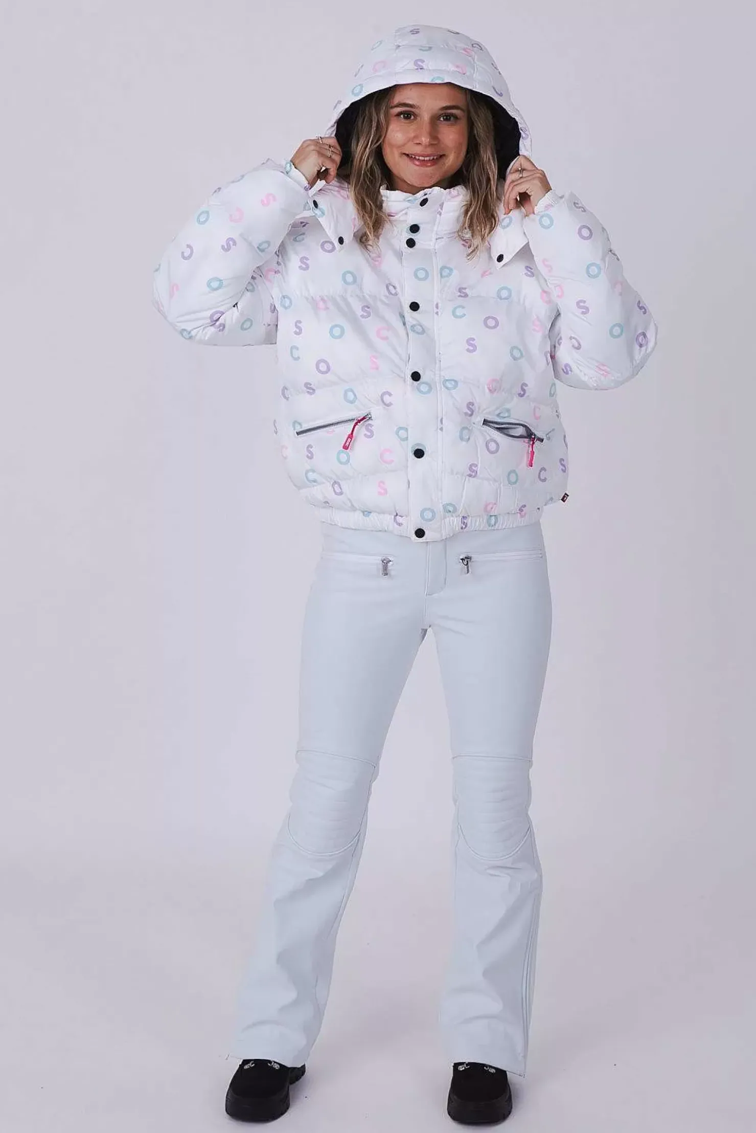 Women OOSC Chic Luxury>White Print Chic Puffer Jacket