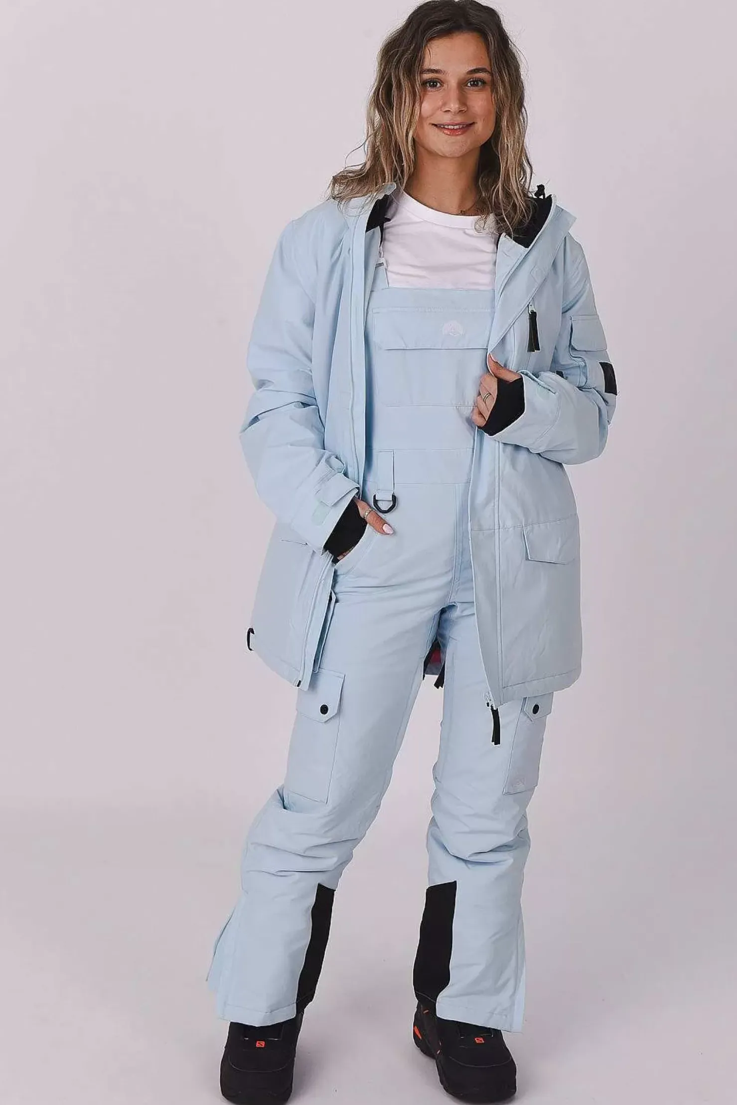 Women OOSC Yeh Girl Jackets & Bib Pants>Yeh Girl Bib Pant Ice Blue
