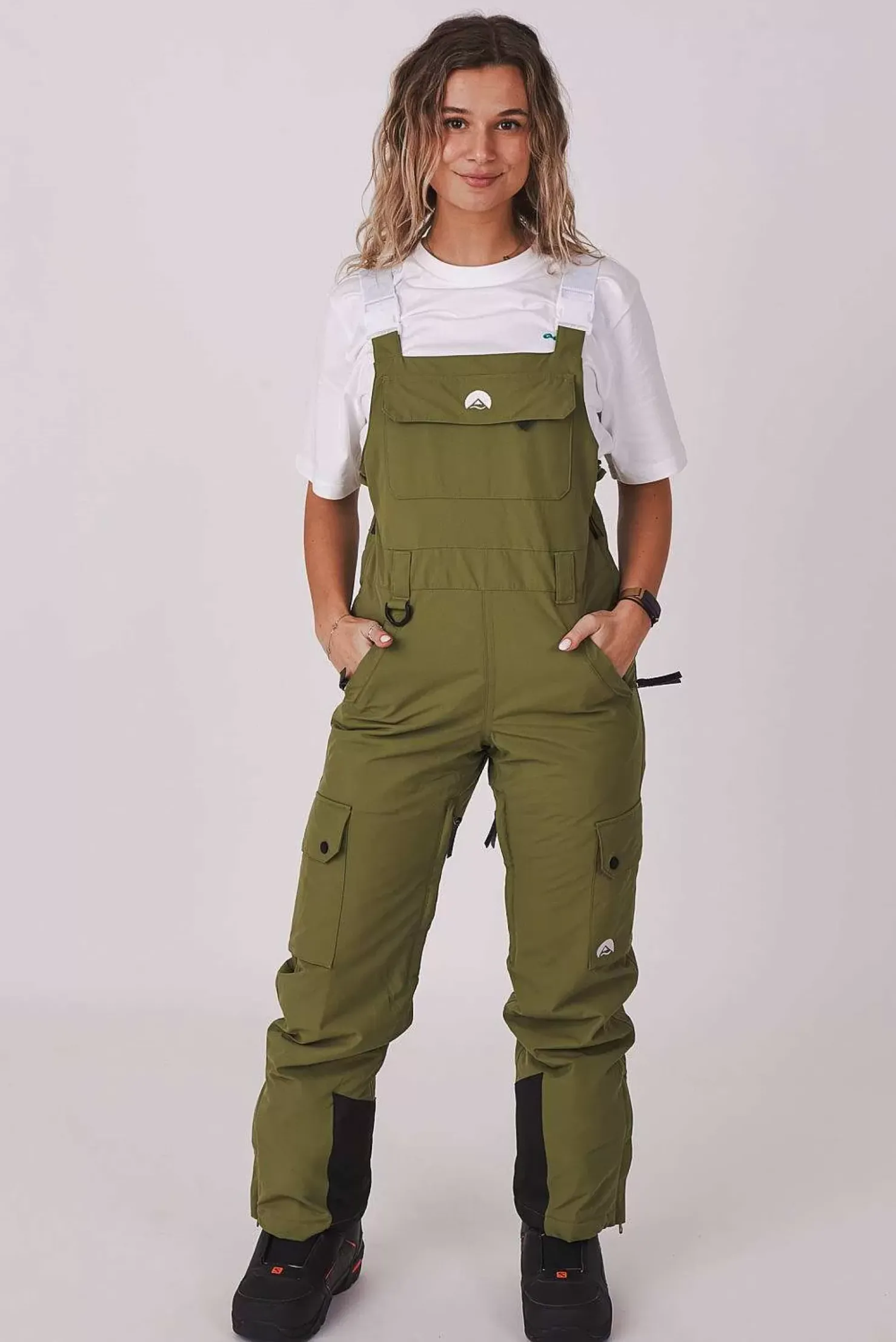 Women OOSC Snow Pants / Bibs>Yeh Girl Bib Pant Khaki