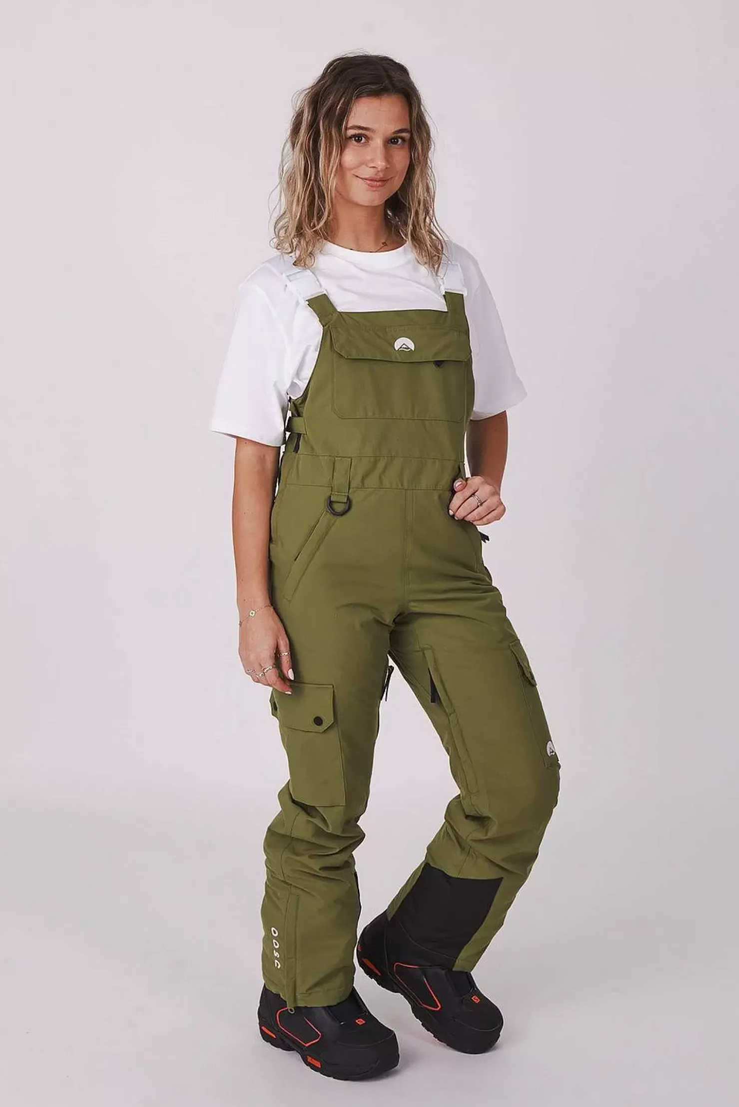 Women OOSC Snow Pants / Bibs>Yeh Girl Bib Pant Khaki