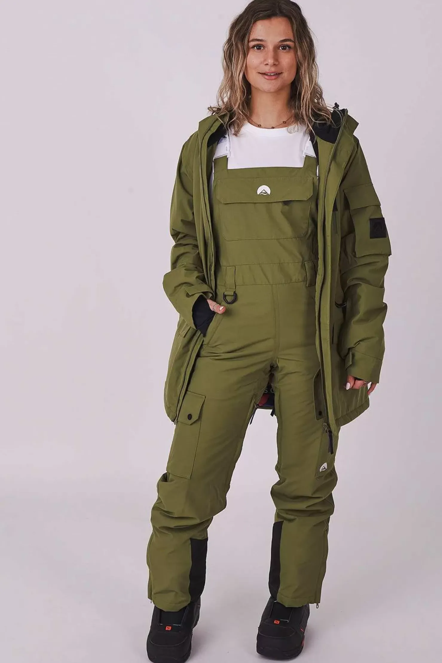 Women OOSC Snow Pants / Bibs>Yeh Girl Bib Pant Khaki