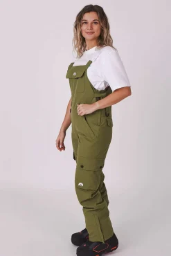 Women OOSC Yeh Girl Jackets & Bib Pants>Yeh Girl Bib Pant Khaki