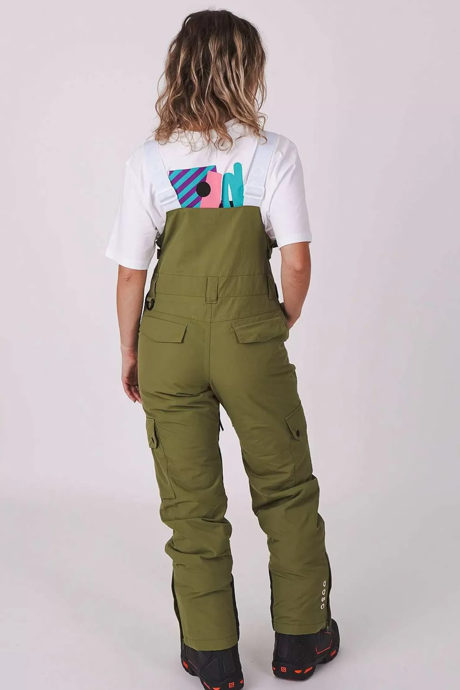 Women OOSC Yeh Girl Jackets & Bib Pants>Yeh Girl Bib Pant Khaki